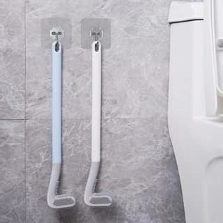 Escova Sanitária Silicone Com Suporte Para Parede Limpar Vaso Sanitário Privada Banheiro Toalete Pronta Entrega - 2