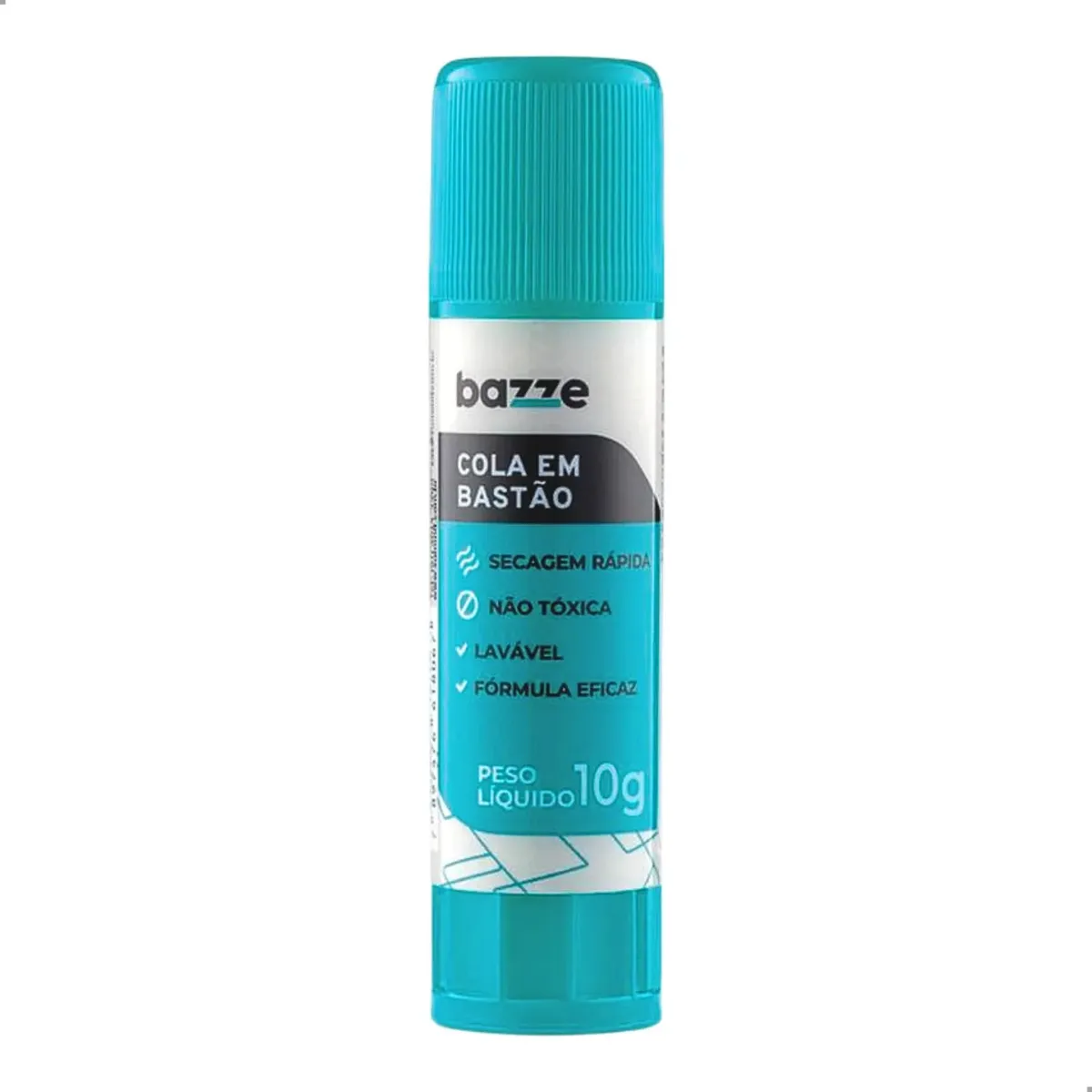 Cola Bastão 10g Bazze Escolar Seca Rapido Lavável Atóxica - 1
